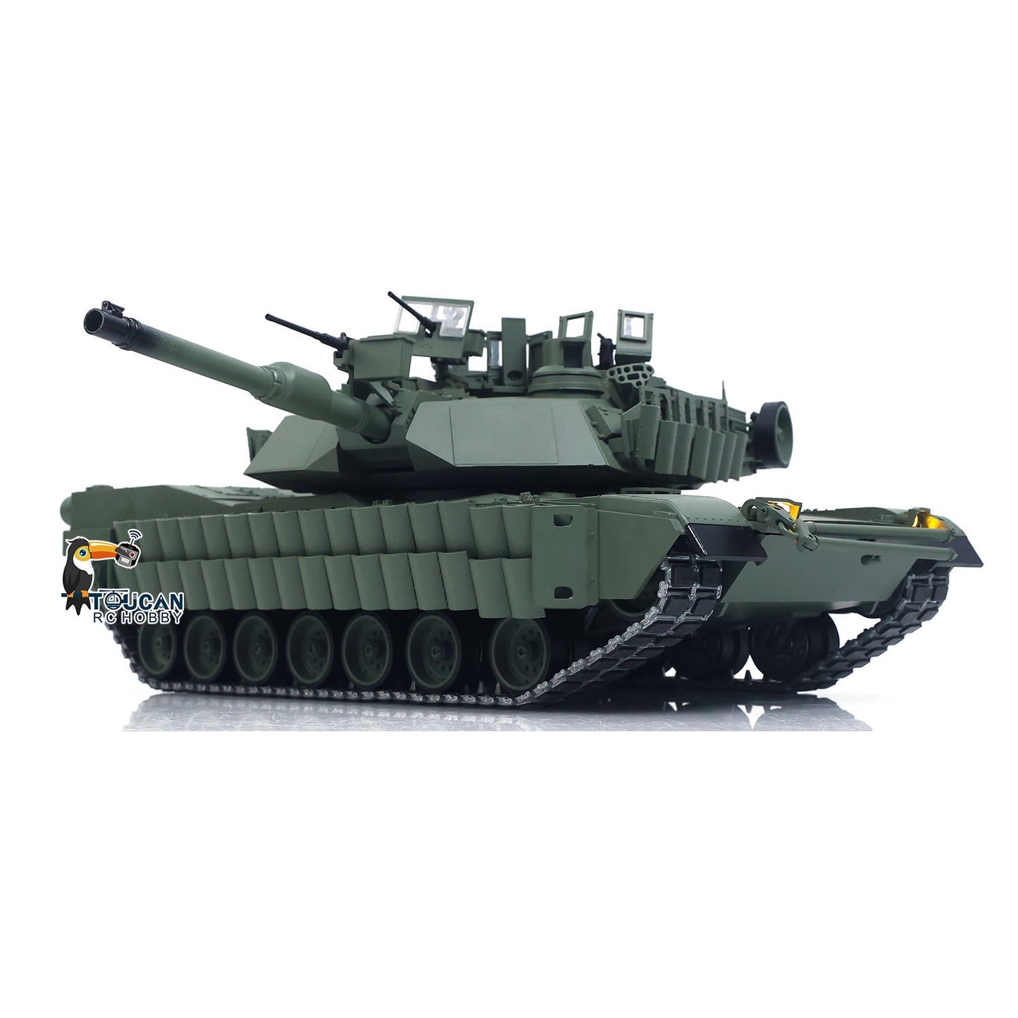 TOUCAN TUSK II 1/16 Metal Remote Control Tank 3918 Abrams M1A2 IR Dual Flow Gearbox Turret 360 Rotation Barrel Recoil Elevation