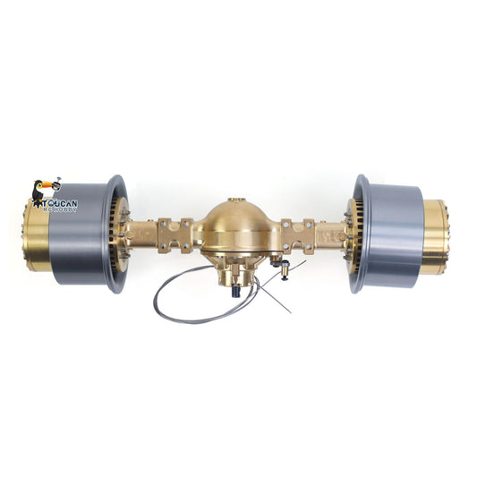 Brass Wheel Side Reduction Front Axle for 1/14 RC Hydraulic Loader ZW370 JDM-198 Radio Control Articulated Truck Model E450C
