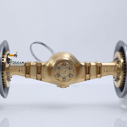 Brass Wheel Side Reduction Front/Rear Axles for 1/14 RC Articulated Truck E450C Radio Control Hydraulic Loader ZW370 JDM-198