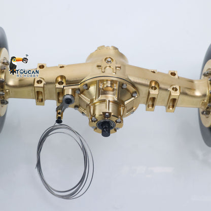 Brass Wheel Side Reduction Front/Rear Axles for 1/14 RC Articulated Truck E450C Radio Control Hydraulic Loader ZW370 JDM-198