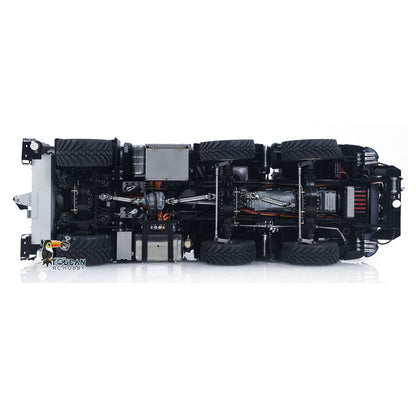 4151 AK Metal 1/14 RC Tractor Truck with Hydraulic Crane Fly Jib Arm Bucket 6*6 Remote Control Farm Car 3Speed Model Lorry Sound