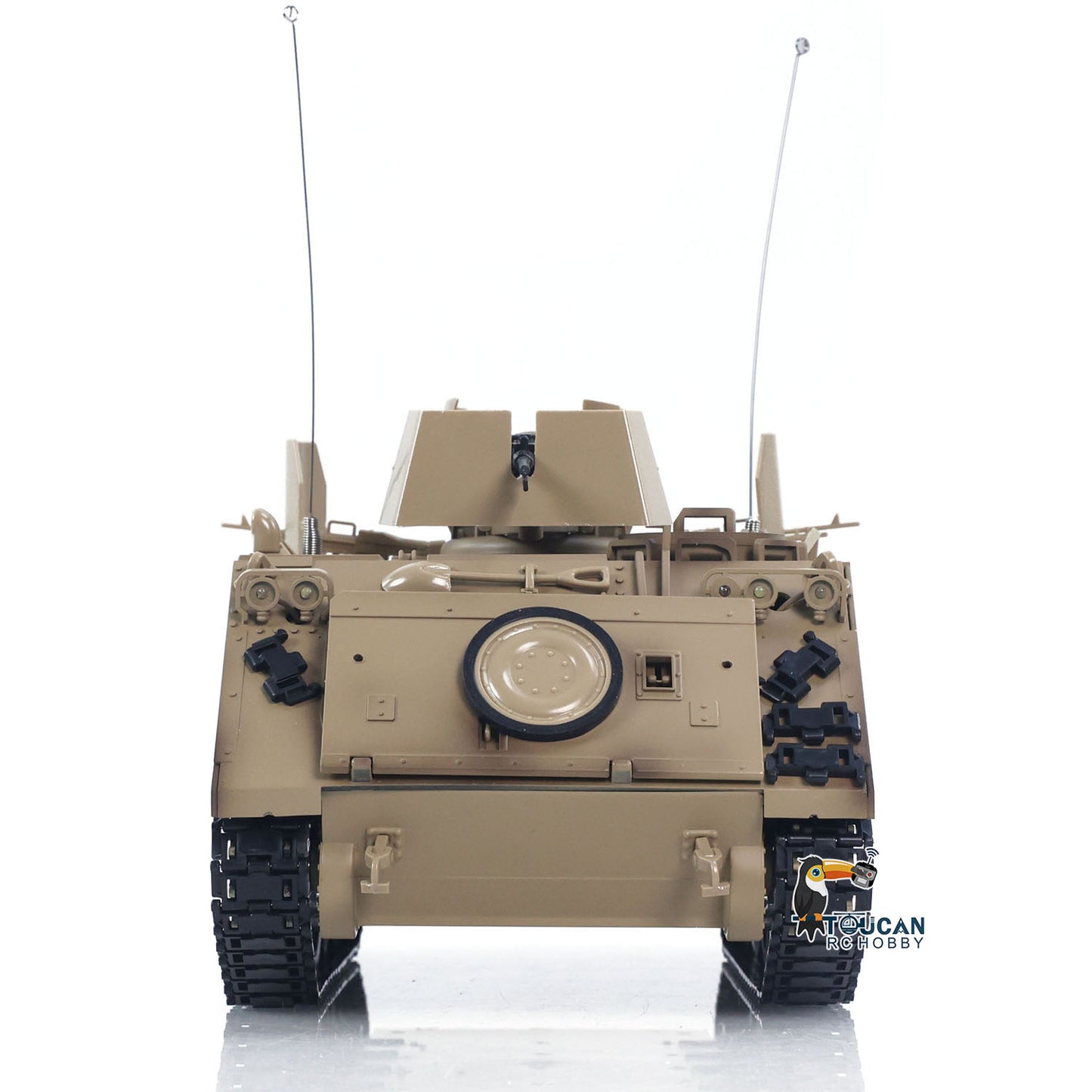 US Stock 1/16 Tongde RC Tank M2412-B M113A1 ACAV Infrared 360 Turret Rotation Smoking Light Sound Remote Control Electric Model RTR