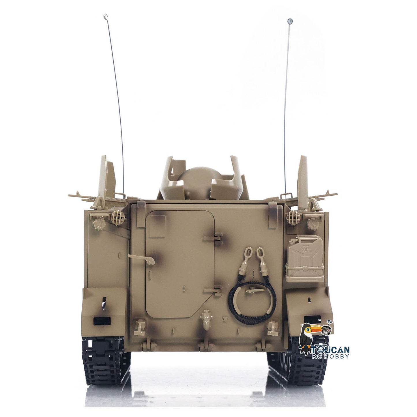 Fast Free Shipping 1/16 Tongde RC Tank M2412-B M113A1 ACAV Infrared 360 Turret Rotation Smoking Light Sound Remote Control Electric Model RTR
