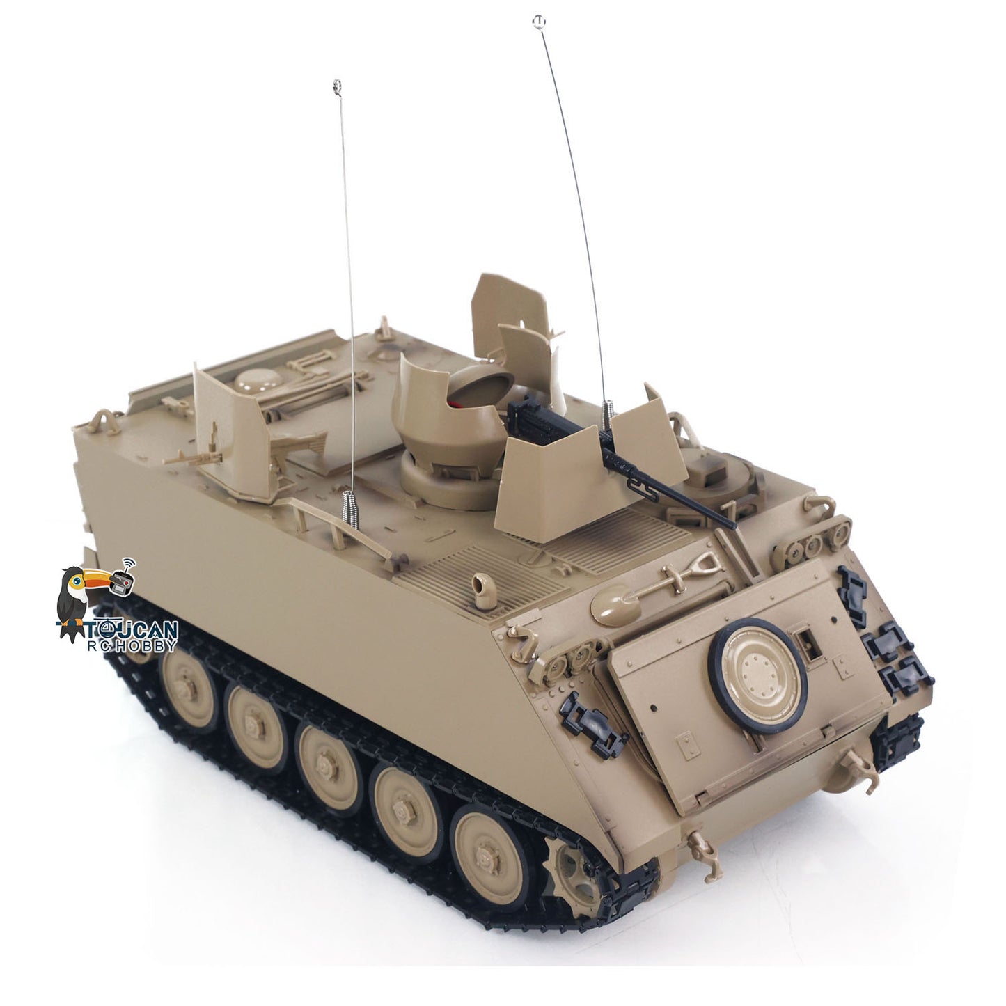Fast Free Shipping 1/16 Tongde RC Tank M2412-B M113A1 ACAV Infrared 360 Turret Rotation Smoking Light Sound Remote Control Electric Model RTR