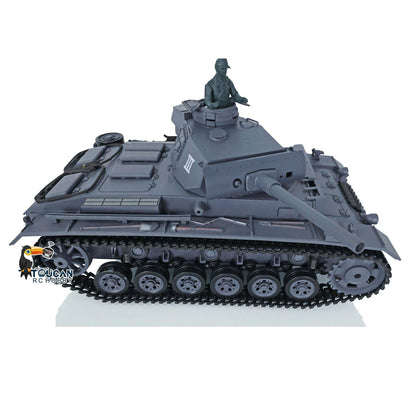TOUCAN RC HOBBY Henglong Plastic 1/16 TK7.0 German Panzer III H L RTR RC Tank 3848/3849 360 Degrees Turret Smoke Infrared System BB Unit Sounds Lights Metal Barrel