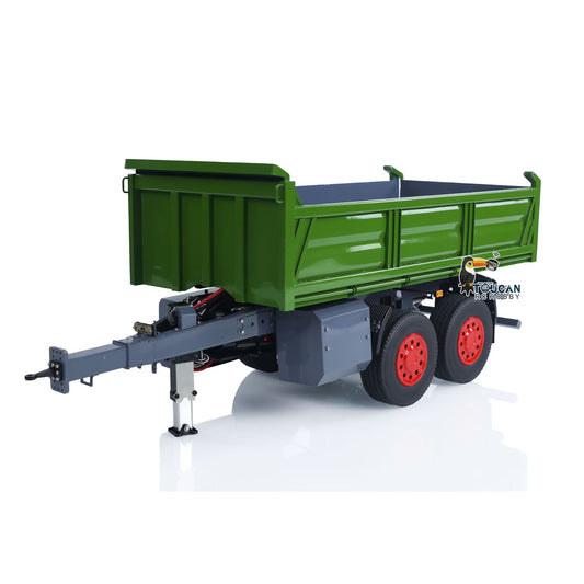 TOUCAN RC HOBBY LESU A0051 1/14 Metal Hydraulic RC Full Trailer with Electric Support Legs LED Lights for RC Tractor Trucks Backyard Fun