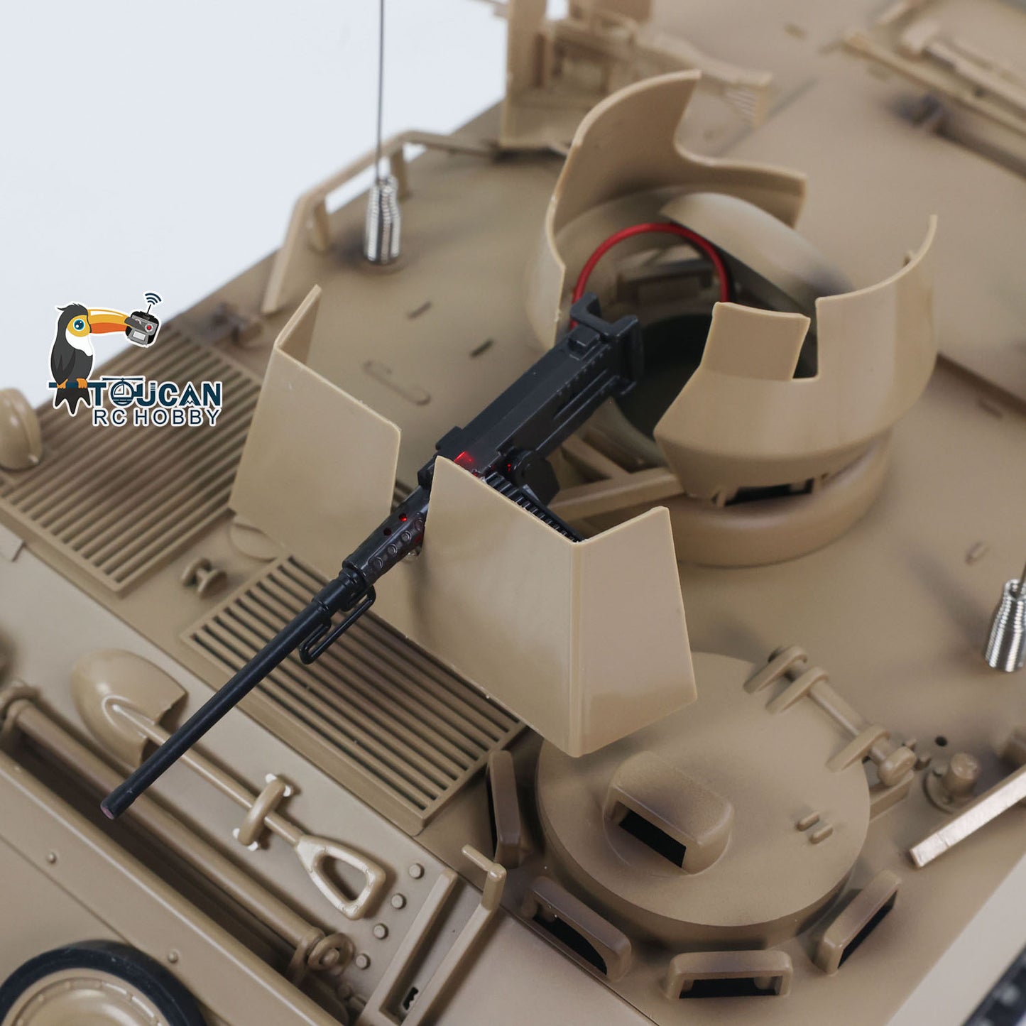 Fast Free Shipping 1/16 Tongde RC Tank M2412-B M113A1 ACAV Infrared 360 Turret Rotation Smoking Light Sound Remote Control Electric Model RTR