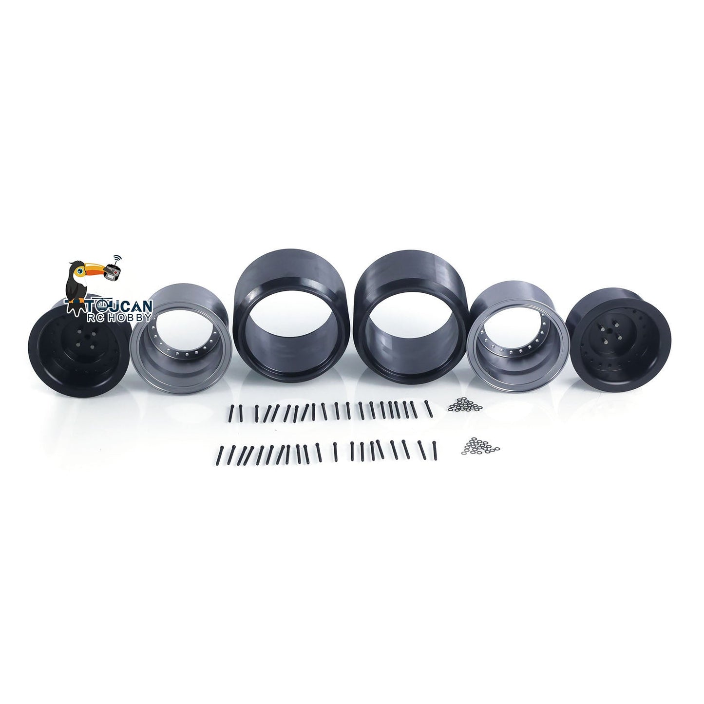 JDM-198 Metal Manual Quick Coupler/Wheel Hubs/Rubber Tire/Fork for 1/14 ZW370 RC Hydraulic Loader DIY Scale Models