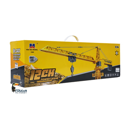 HUINA Radio Lifting Tower Crane Model 1/14 Ready-To-Go 12CH 585 2.4G Remote Controller Battery Movable Crane Body Rotary