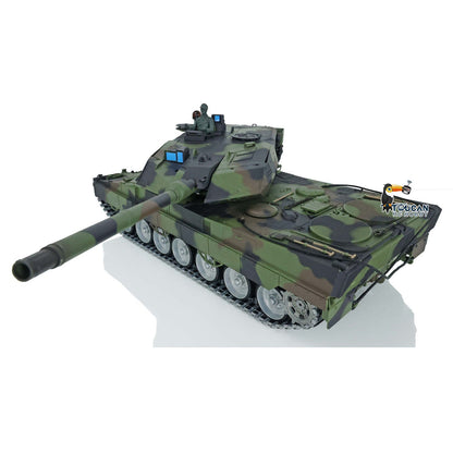 TOUCAN RC HOBBY Henglong 1/16 TK7.0 Leopard2A6 RTR RC Tank 3889 with Barrel Recoil BB IR Smoke Metal Single Rubber Tracks Gearbox Sprockets Idlers Road Wheels