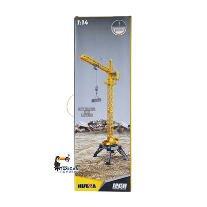 HUINA Radio Lifting Tower Crane Model 1/14 Ready-To-Go 12CH 585 2.4G Remote Controller Battery Movable Crane Body Rotary