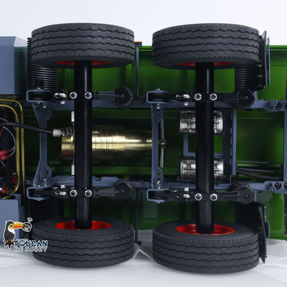 LESU A0051 1/14 Metal Hydraulic RC Full Trailer with Electric Support Legs LED Lights for RC Tractor Trucks Backyard Fun