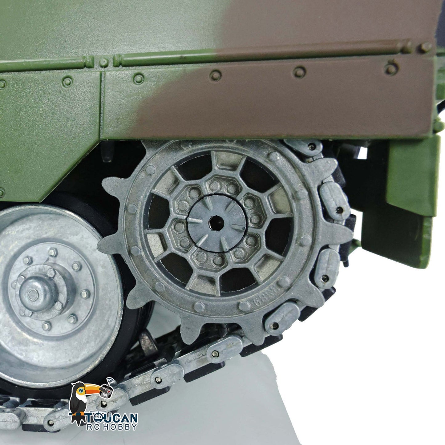 TOUCAN RC HOBBY Henglong 1/16 TK7.0 Leopard2A6 RTR RC Tank 3889 with Barrel Recoil BB IR Smoke Metal Single Rubber Tracks Gearbox Sprockets Idlers Road Wheels