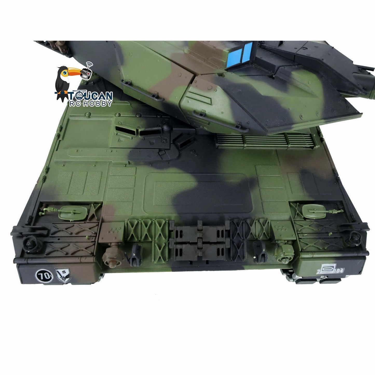 TOUCAN RC HOBBY Henglong 1/16 TK7.0 Leopard2A6 RTR RC Tank 3889 with Barrel Recoil BB IR Smoke Metal Single Rubber Tracks Gearbox Sprockets Idlers Road Wheels