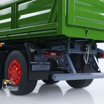 LESU A0051 1/14 Metal Hydraulic RC Full Trailer with Electric Support Legs LED Lights for RC Tractor Trucks Backyard Fun