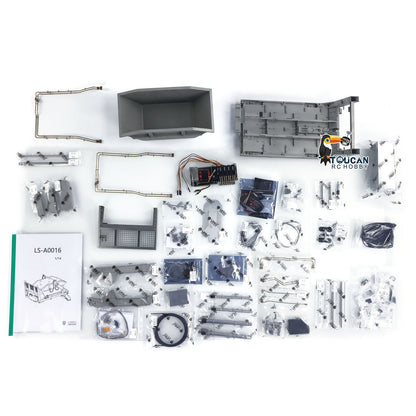 LESU A0016 Metal Bucket for 1/14 Remote Control Hydraulic Swing Arm Garbage Truck Z0066/ TGS Z0068 4x4 Skip Loader Model for RC Enthusiast