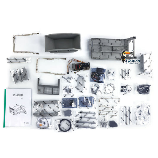 TOUCAN RC HOBBY LESU A0016 Metal Bucket for 1/14 Remote Control Hydraulic Swing Arm Garbage Truck Z0066/ TGS Z0068 4x4 Skip Loader Model for RC Enthusiast