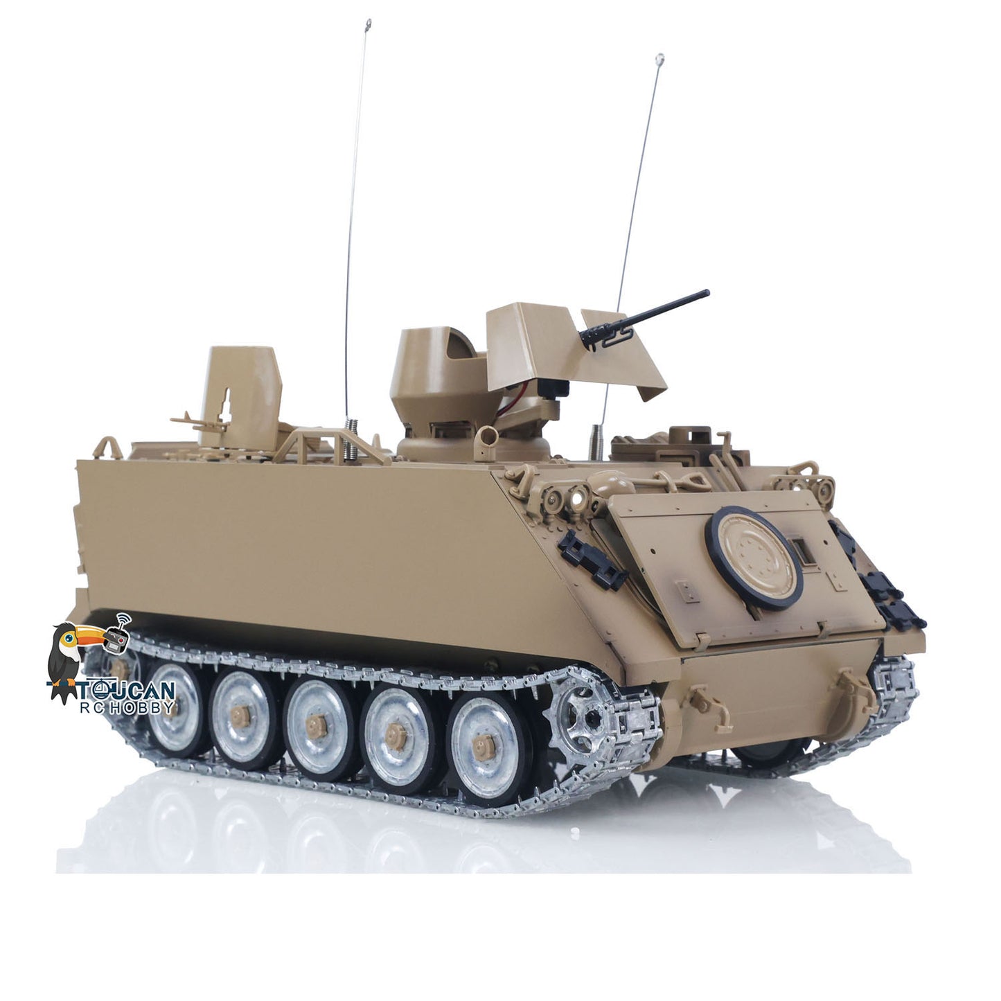 Fast Free Shipping TD 1/16 RC Tank M2412-B M113A1 ACAV 360 Turret Rotation Infrared Metal Wheels Gearbox Smoke Unit Radio Control Military Model