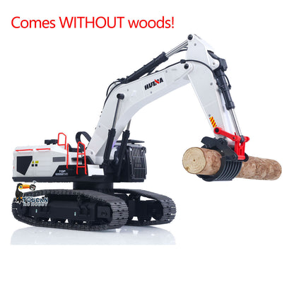 In Stock 1/14 HUINA RC Metal Excavator Ready to Run Toys 1594 Radio Lights Sound Battery 28CH Sound W/ Bucket Drill Round Wood Garb Gifts