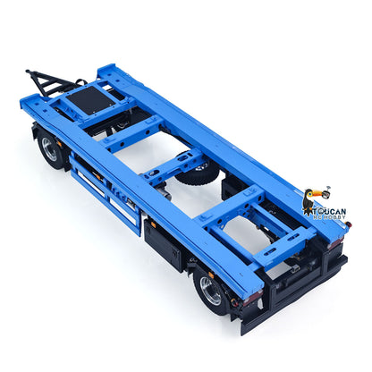 In Stock LESU A0065 Metal RC Trailer Painted Model Light System Front Wheel Steerable for 1/14 Remote Control Hydraulic Full Dump Truck