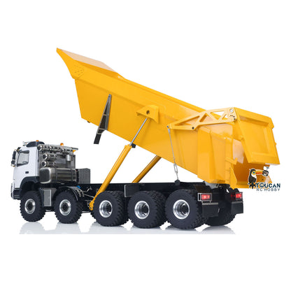 JDM 219 1/14 Metal Radio Controlled Hydraulic Dumper Truck 10X10 10X6 RC Tipper 3Speed Axles Transfer Case Differential Locks