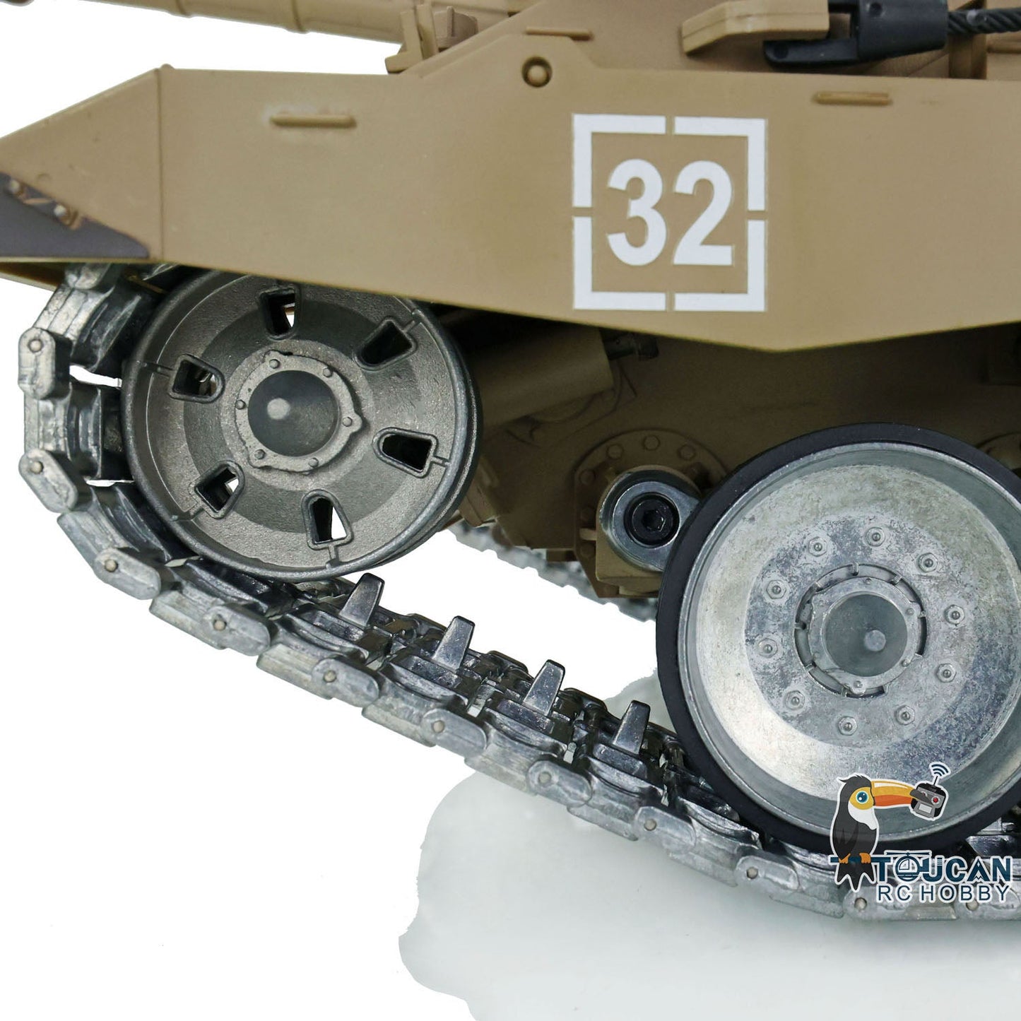 TOUCAN RC HOBBY Henglong 1/16 TK7.0 Professional British Challenger II 3908 RTR RC Tank 360 Degrees Turret IR BB Smoke Metal Sprockets Idlers Road Wheels Single Rubber Tracks