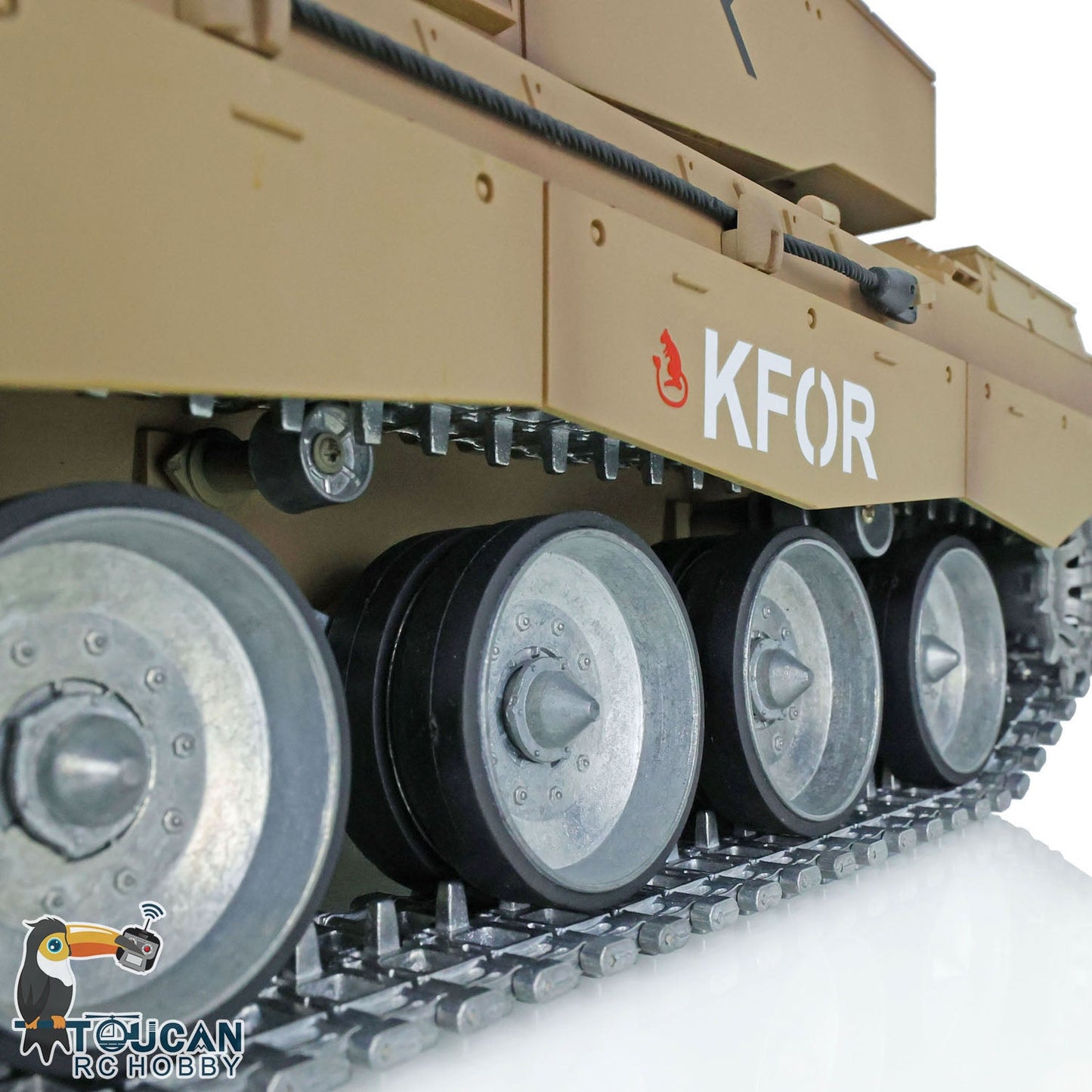 TOUCAN RC HOBBY Henglong 1/16 TK7.0 Professional British Challenger II 3908 RTR RC Tank 360 Degrees Turret IR BB Smoke Metal Sprockets Idlers Road Wheels Single Rubber Tracks