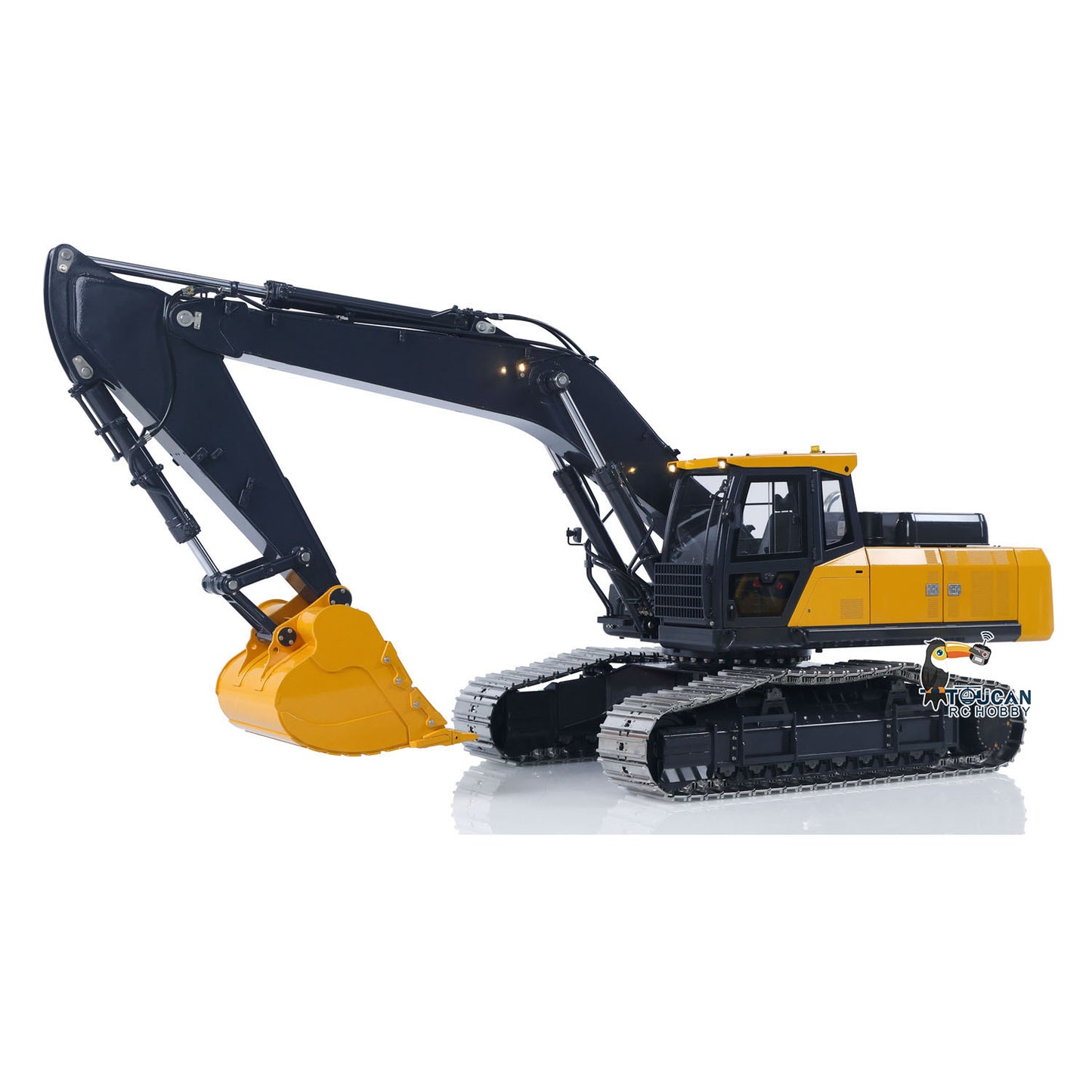 Super Frog Metal 1/14 RC Hydraulic Excavator E400 Standard Type Remote Control Digger Model 3 Pumps 4CH Valve Frsky X14 Radio