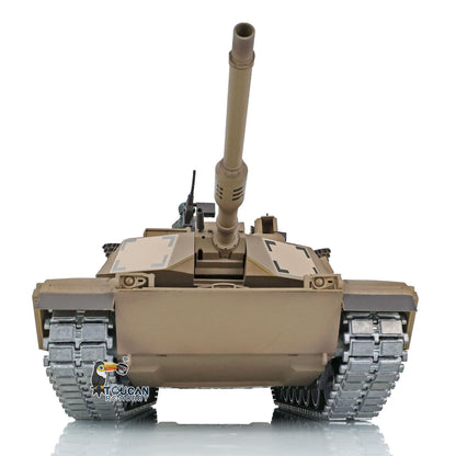 1:16 Scale Henglong 7.0 Customized Abrams M1A2 RC Tank RTR Model 3918 360Degrees Turret Barrel Recoil Metal Tracks Driving Wheels