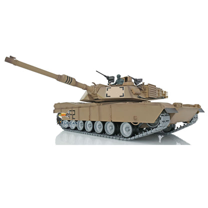 1:16 Scale Henglong 7.0 Customized Abrams M1A2 RC Tank RTR Model 3918 360Degrees Turret Barrel Recoil Metal Tracks Driving Wheels