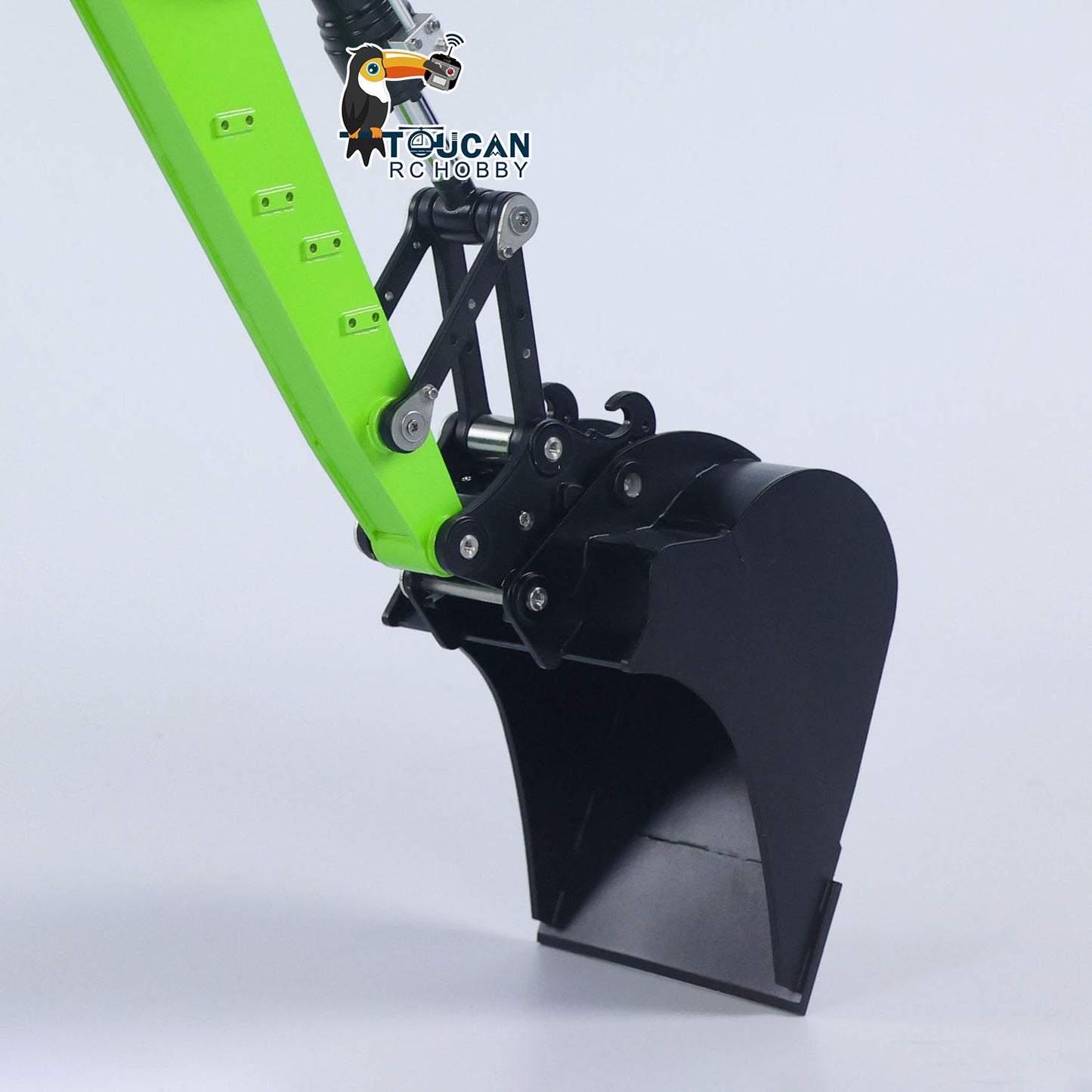 TOUCAN RC HOBBY CUT RC Hobby LR914 1/14 Metal RTR RC Hydraulic Excavator 3 Arms 5-Way Valve Quick Release Coupler FrSky X14 Controller Light Sound Display Screen for Digger Enthusiast