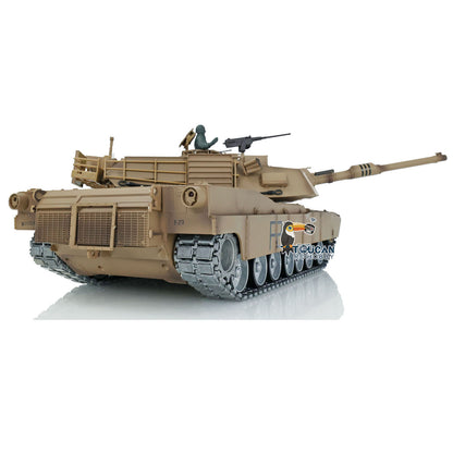 1:16 Scale Henglong 7.0 Customized Abrams M1A2 RC Tank RTR Model 3918 360Degrees Turret Barrel Recoil Metal Tracks Driving Wheels