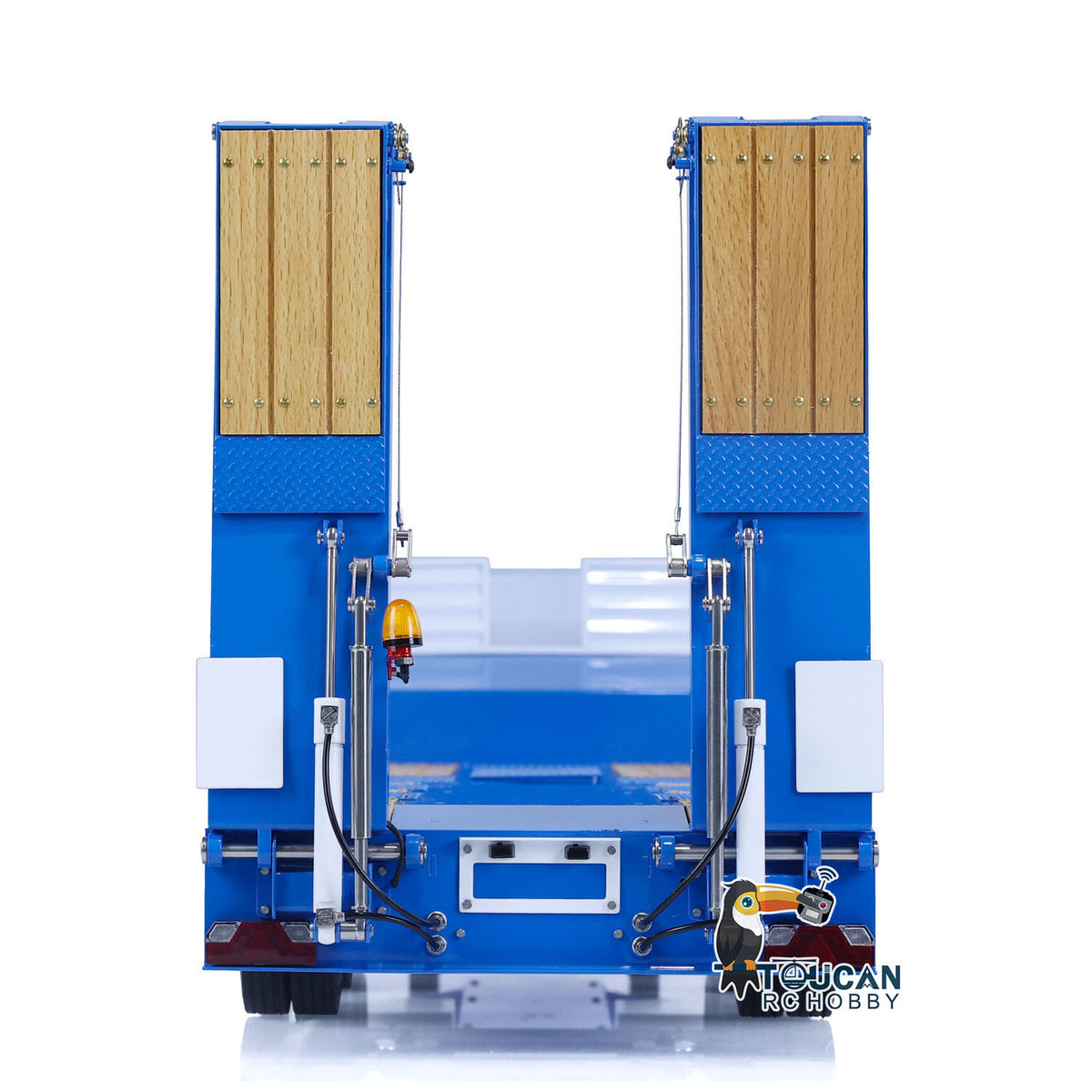 TOUCAN RC HOBBY LESU A0041 1/14 Metal Trailer Hydraulic Lifting Tailboard with Landing Legs 3 Axles Chassis for RC Tractor Truck DIY Construction Model