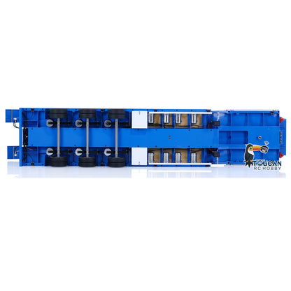 TOUCAN RC HOBBY LESU A0041 1/14 Metal Trailer Hydraulic Lifting Tailboard with Landing Legs 3 Axles Chassis for RC Tractor Truck DIY Construction Model