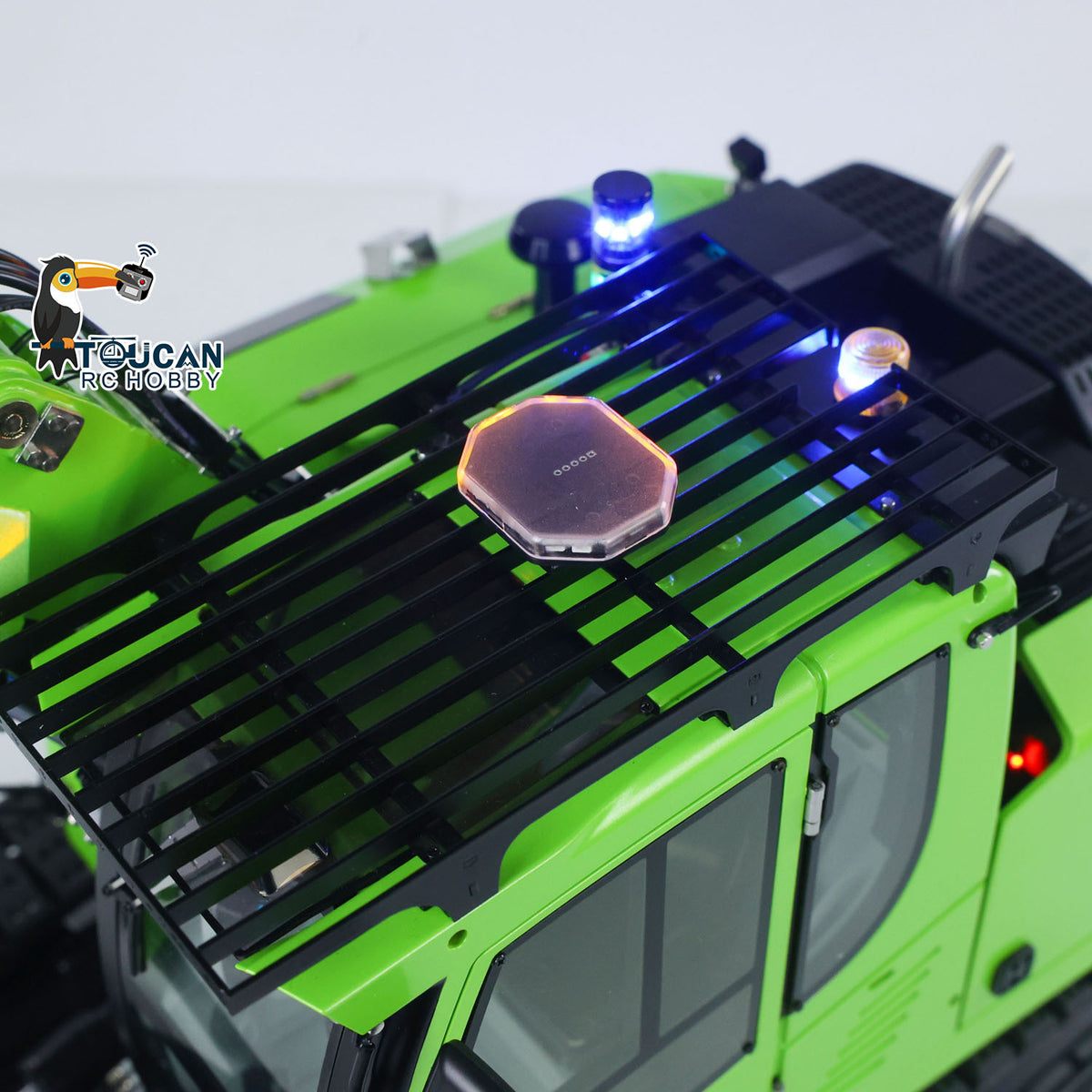 TOUCAN RC HOBBY CUT RC Hobby LR914 1/14 Metal RTR RC Hydraulic Excavator 3 Arms 5-Way Valve Quick Release Coupler FrSky X14 Controller Light Sound Display Screen for Digger Enthusiast
