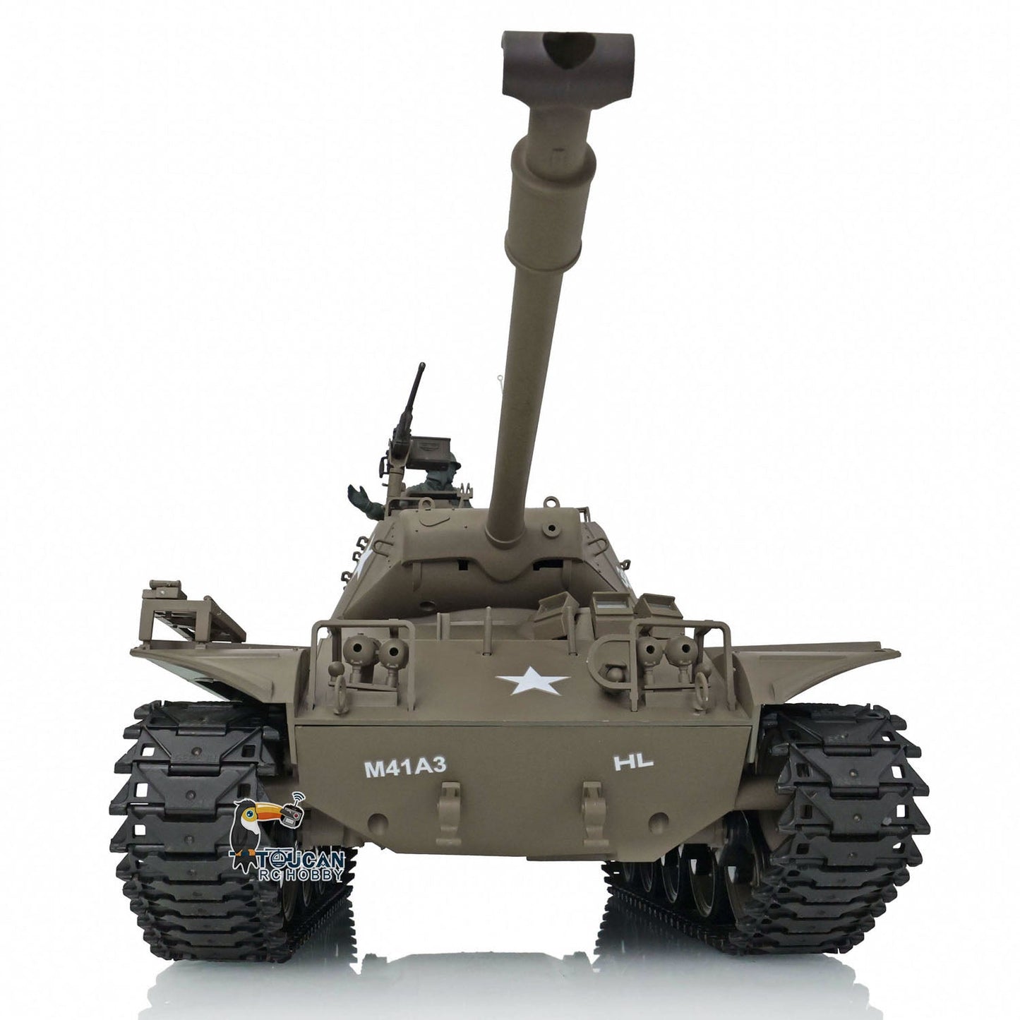 TOUCAN RC HOBBY Henglong 1/16 TK7.0 Plastic 3838 USA M26 Pershing 3839 Walker Bulldog M41A3 RTR RC Tank Armored Vehicle Model IR BB 360 Degrees Turret Smoke
