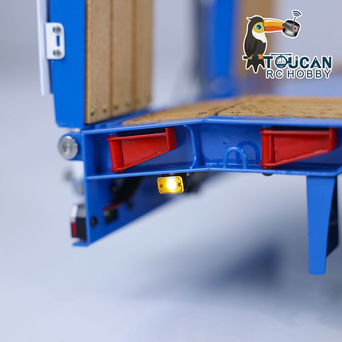 TOUCAN RC HOBBY LESU A0041 1/14 Metal Trailer Hydraulic Lifting Tailboard with Landing Legs 3 Axles Chassis for RC Tractor Truck DIY Construction Model