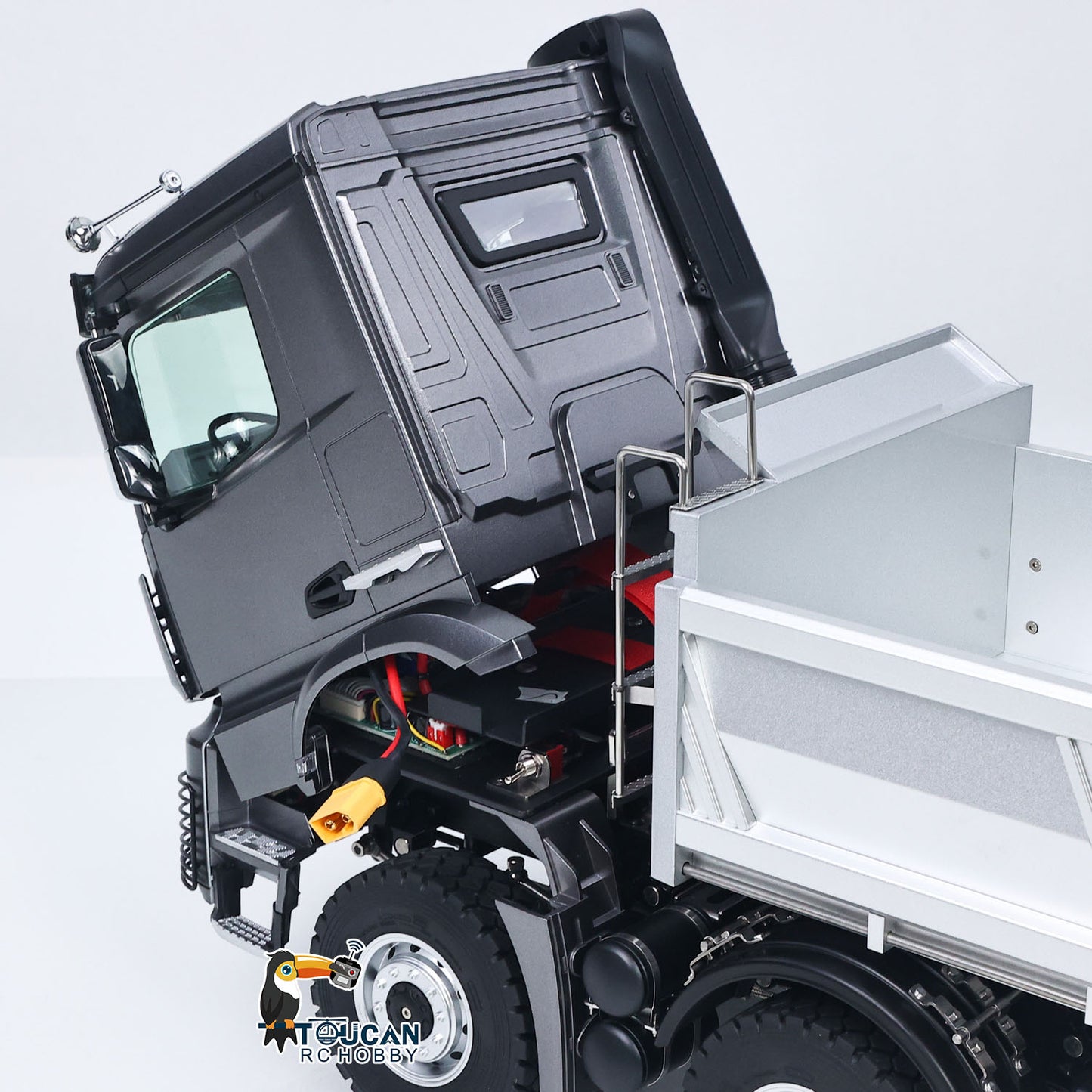 US Stock RTR Kabolite 8X8 1/14 RC Dump Truck K5703 Electric Lifting Remote Control Tipper Model 2Speed Gearbox Lights Sound System