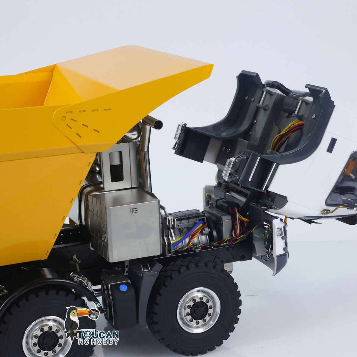 TOUCAN RC HOBBY JDModel 219 1/14 Metal Radio Controlled Hydraulic Dumper Truck 10X10 RC Tipper 3Speed Axles Transfer Case Differential Locks