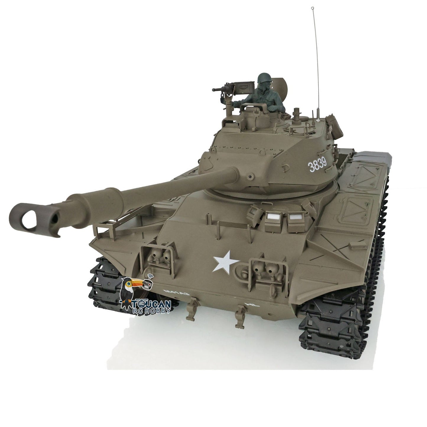 TOUCAN RC HOBBY Henglong 1/16 Plastic TK7.0 USA Walker Bulldog 3839 RTR RC Tank FPV 360 Degrees Turret Smoke BB IR Sounds Lights Steel Driving Gearbox