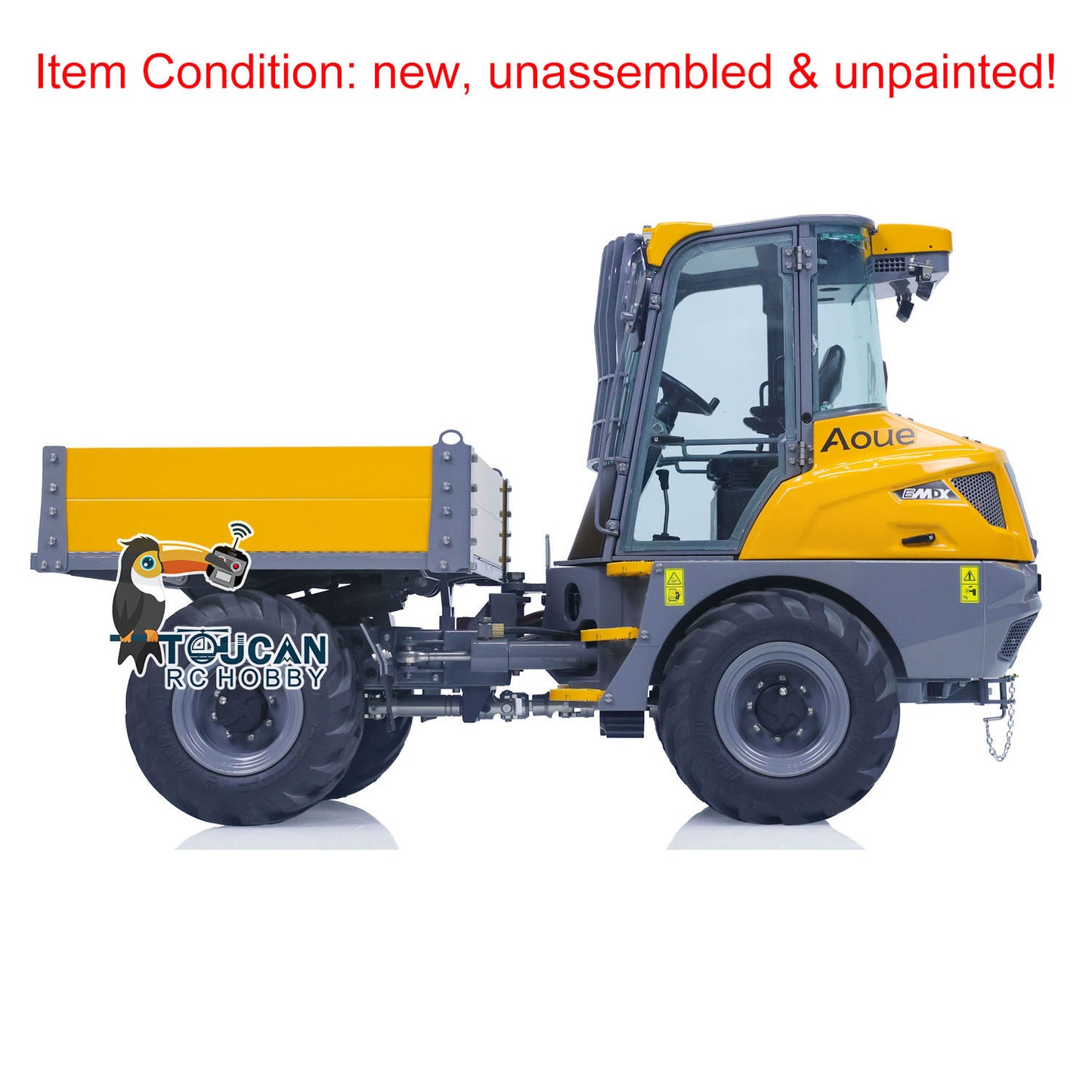 LESU 6MDX-B 1/14 Metal Hydraulic 4x4 RC Dump Truck with Differential Lock Axles Sound Light System for Engineering Vehicle Enthusiast