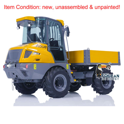 LESU 6MDX-B 1/14 Metal Hydraulic 4x4 RC Dump Truck with Differential Lock Axles Sound Light System for Engineering Vehicle Enthusiast