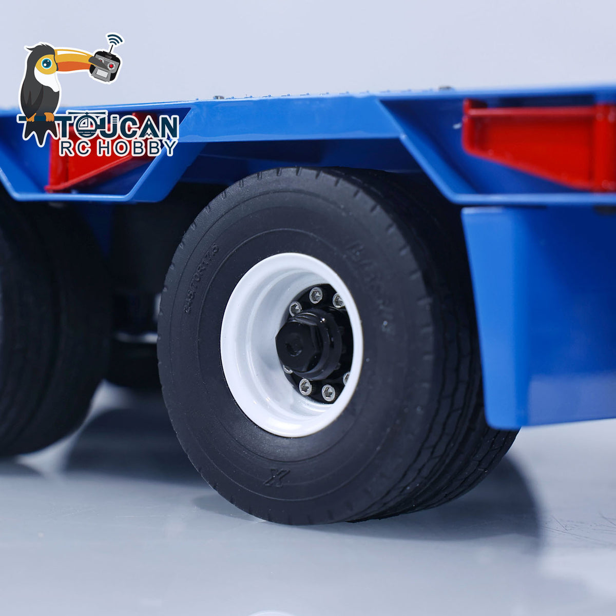 TOUCAN RC HOBBY LESU A0041 1/14 Metal Trailer Hydraulic Lifting Tailboard with Landing Legs 3 Axles Chassis for RC Tractor Truck DIY Construction Model