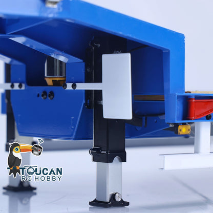 TOUCAN RC HOBBY LESU A0041 1/14 Metal Trailer Hydraulic Lifting Tailboard with Landing Legs 3 Axles Chassis for RC Tractor Truck DIY Construction Model