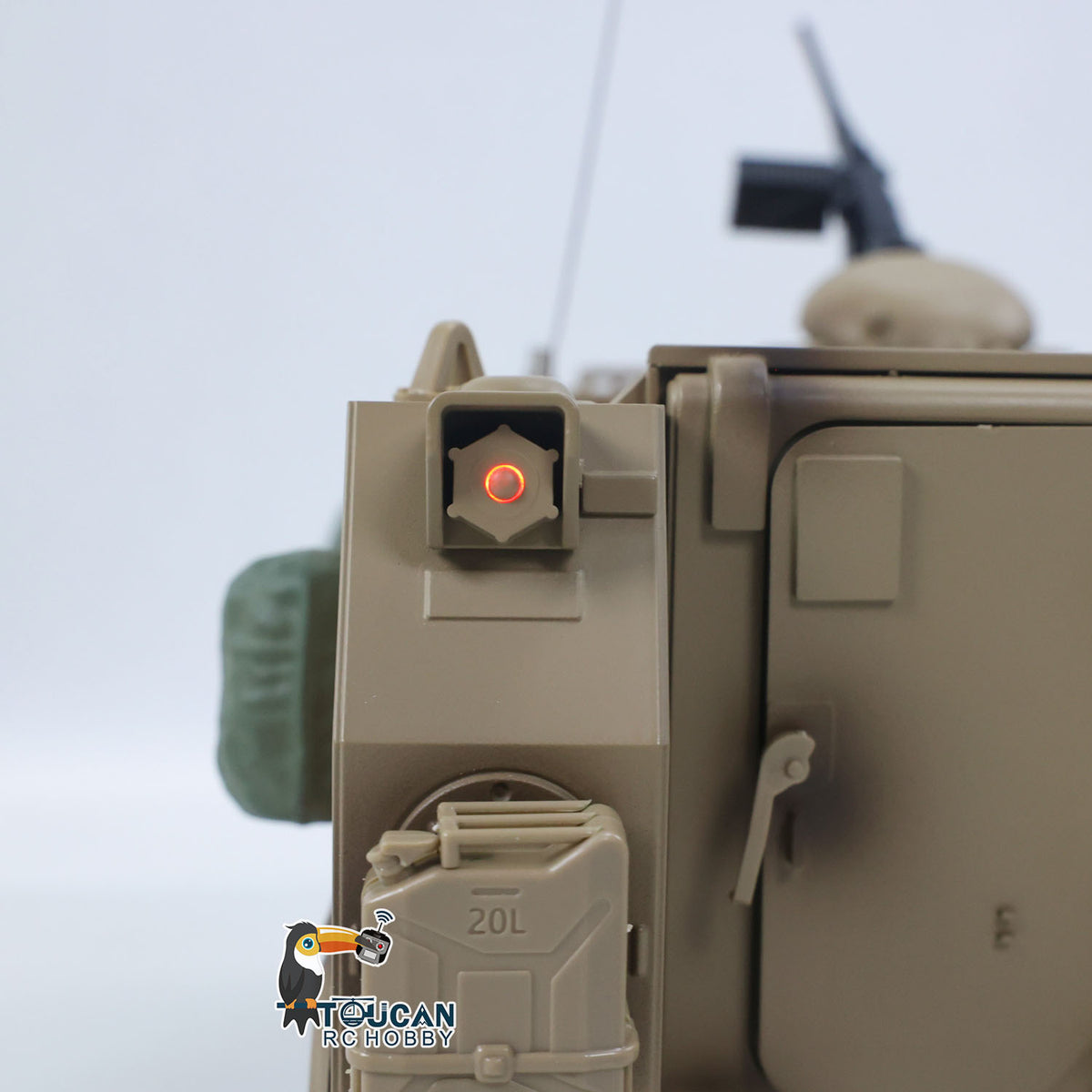 TOUCAN RC HOBBY Tongde 1/16 RC Tank M2412-C M113A2 APC Infrared Turret Rotary 360 Degree Remote Control Electric Military Vehicle Metal Wheels