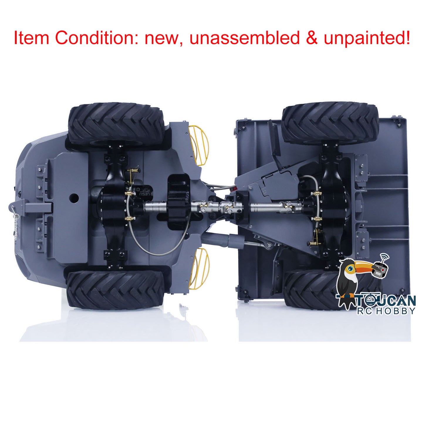 LESU 6MDX-B 1/14 Metal Hydraulic 4x4 RC Dump Truck with Differential Lock Axles Sound Light System for Engineering Vehicle Enthusiast