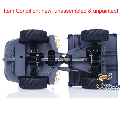 LESU 6MDX-B 1/14 Metal Hydraulic 4x4 RC Dump Truck with Differential Lock Axles Sound Light System for Engineering Vehicle Enthusiast