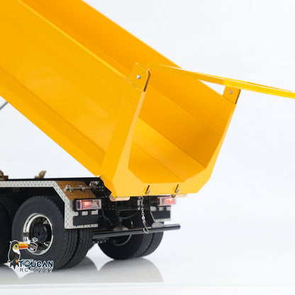 Toucanhobby G88 1/14 Metal 8x8 RC Hydraulic Roll On Off Dump Truck PNP U-Shaped High Bucket 3 Speed Transmission Differential Lock Light Sound ST8 Controller for Construction Collectors