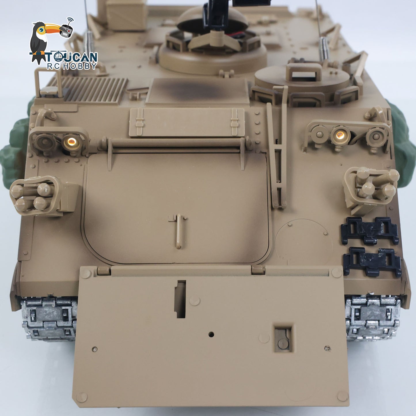 US Stock TD 1/16 RC Tank M2412-C M113A2 APC Infrared Turret Rotary 360 Degree Remote Control Electric Military Vehicle Metal Wheels