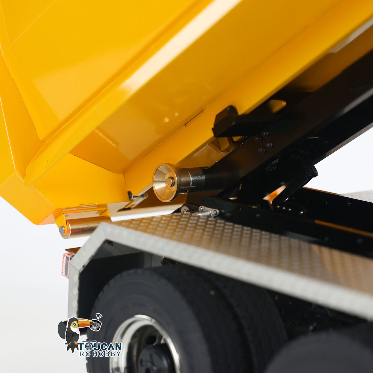 Toucanhobby G88 1/14 Metal 8x8 RC Hydraulic Roll On Off Dump Truck PNP U-Shaped High Bucket 3 Speed Transmission Differential Lock Light Sound ST8 Controller for Construction Collectors